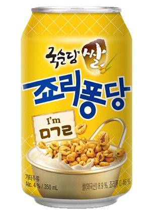 국순당과 크라운 제과가 협업한 ‘국순당 쌀 죠리퐁당’ 막걸리.