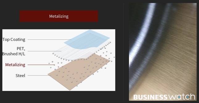 LX하우시스의 가전필름 메탈론(Metalon). '다양한 헤어라인과 금속 증착을 통해 금속성을 시각적으로 표현한 필름'으로 소개되고 있다./이미지=LX하우시스 홈페이지