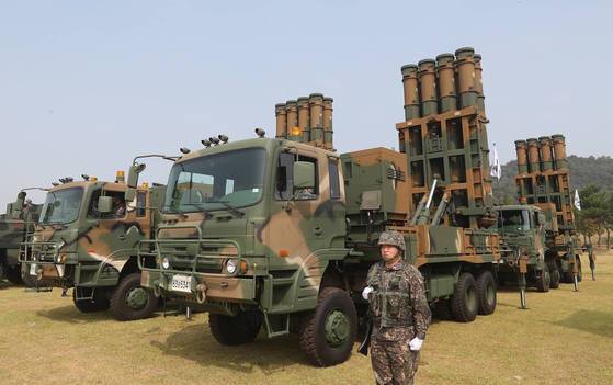 2017년 국군의날 행사에 공개된 천궁-Ⅱ 발사대