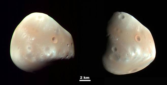 화성의 달 데이모스의 모습. 사진=NASA/JPL-Caltech/University of Arizona