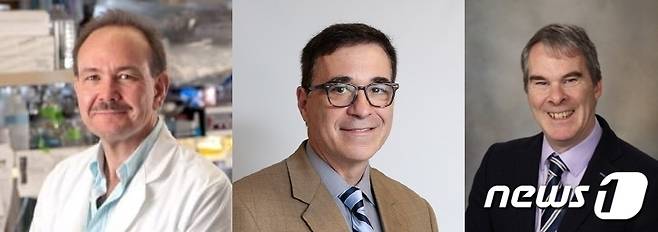 신라젠 SAB에 합류한 스티브 모리스, 하워드 카프만, 리차드 바일 박사(왼쪽부터). © 뉴스1