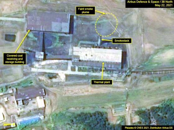 Satellite imagery released by the website 38 North shows activity at the radiochemical laboratory in North Korea’s Yongbyon nuclear complex on May 22. [38 NORTH]