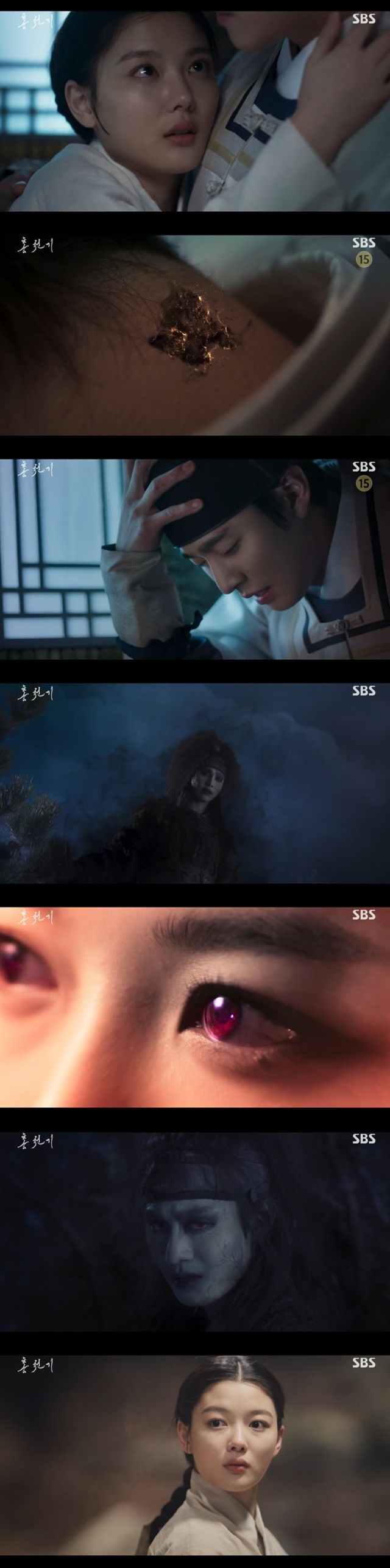 Erkönig, whose seal was unsealed, took the body of Ahn Hyo-seop and found Kim Yoo-jung with my eyes.In the second episode of SBSs monthly drama Time Hunggi, which was broadcast on August 31, Erlkönigs seal was released, and Haram and Timmy Hung were both in Danger.Seongjo (Cho Seong-ha) began to search for a painting to restore the painting when Yeongjong-yong, who sealed Erlkönig, burned down.Then 19 years passed and Timmy Hung (Kim Yoo-jung) became a white oil painting company.Timmy Hung earned money by working on a forgery at Wolsong to buy medicine to treat his father, Hong Eun-oh (Choi Kwang-il), madness.However, the ten thousand-year-old gold ball was manipulated by Jeong Nae (Yang Hyun-min) of Wolseongdang, and it had no effect.At the same time, Haram (Ahn Hyo-seop Boone) worked as a housewife at the preface, losing her sight.Haram then went to Wolsong to reveal the identity of the partys moonlight, saying, The star says that the attribution appears from the east.The figure of the Wall St. Party was veiled as a figure who had no idea what to do. Haram heard the voice of Timmy Hung, who was receiving the price of the forgery, but did not recognize it.Haram pledged revenge after losing his vision and his parents 19 years ago, and after the Lord Sejo of Joseon (Mr. Kwak Si-yang) was ambitious and tried to meet the moon.Hong Eun-oh did not recognize his daughter Timmy Hung because of the madness, and Sam-shin (Moon Sook) took Hong Eun-ohs painting and predicted to Timmy Hung that there will be a flower kiln ride.Haram sent a message to the Lord of Joseon to meet him at the deep hearing angle, and Timmy Hung found that the drug maker who deceived him was in the deep hearing angle.Haram and Sejo of Joseon met at the deep hearing angle and planned for the later days, and Hamam heard Timmy Hung punishing the drug maker.Haram found out late that I had deceived Timmy Hung.Timmy Hung accused Jeong-nae of Guan-ah with the help of Cha Young-wook (Hong Jin-ki) and Choi Jung (Hong Kyung-min), and Jung-nae was angry when she found out that Timmy Hung had accused her.After spending money, Jung started to pursue Timmy Hung, and Timmy Hung hid in Harams flower kiln.Haram hid Timmy Hung from Jung, and Timmy Hung looked at Harams red eyes and said, My eyes are really pretty, like reddish reddish red.People look at my eyes and call me a water blistering, Haram responded.When the kiln shook and Haram and Timmy Hung embraced, Erlkönig, who was sealed in Harams body, reacted to the eyes of Timmy Hung, originally Erlkönigs.The butterfly tattoos engraved by the Three Gods sealed Erlkönig to Haram disappeared, and Haram groaned in pain and let Timmy Hung get off the kiln right away.Shortly after Timmy Hung got off the kiln, the kilns were appalled when the kiln became heavy and soon Haram became one with Erlkönig.