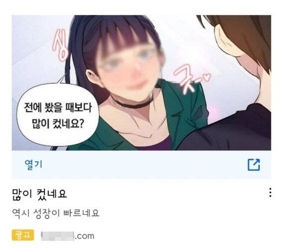 유튜브와 온라인 사이트를 통해 노출되는 성인만화 광고 /사진=온라인 캡처