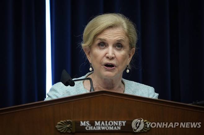 [AFP=연합뉴스 자료사진]  캐럴린 멀로니 하원 감독개혁위원장