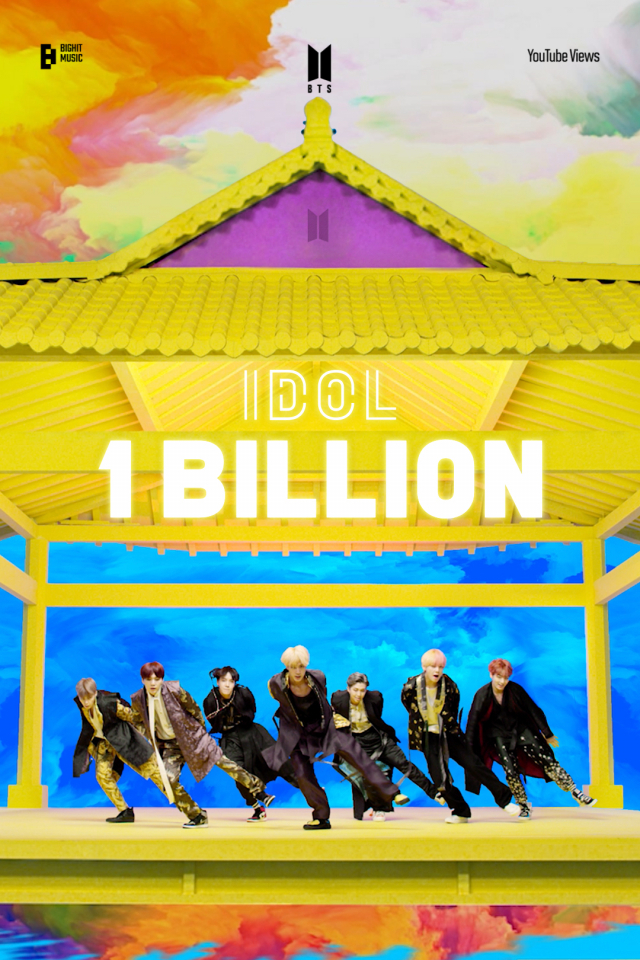 방탄소년단 'IDOL' 뮤직비디오 10억뷰 돌파 / 사진=빅히트 뮤직 제공