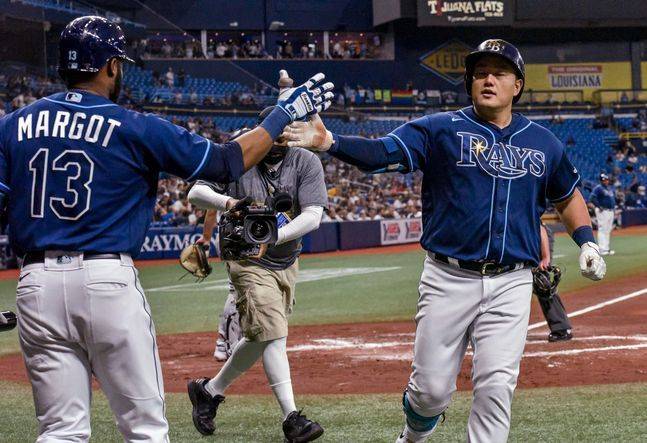 최지만. ⓒ AP=뉴시스