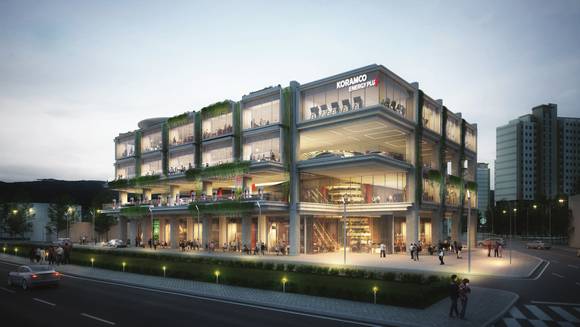 코람코에너지플러스리츠가 신세계프라퍼티와 '모빌리티-리테일 복합센터' 개발 사업을 추진한다. 사진은 코람코에너지리츠 모빌리티-리테일 복합센터 예상도. [사진=코람코자산신탁]