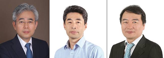 연합뉴스 신임 상무이사들 (왼쪽부터) 박상현 디지털미디어 담당 상무이사, 김현준 비즈·글로벌 담당 상무이사, 정천기 경영기획 담당 상무이사 [연합뉴스 자료사진]