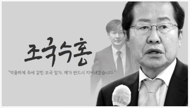 조국수홍 패러디물. 온라인 커뮤니티 캡처