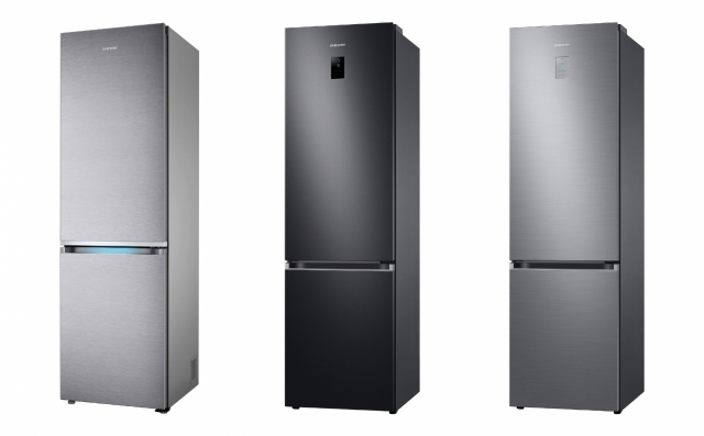 독일 최대 소비자 매체 ‘스티바’의 상냉방·하냉동(BMF) 냉장고 제품 평가에서 1~3위를 차지한 삼성전자 냉장고(왼쪽부터 1위)/사진제공=삼성전자