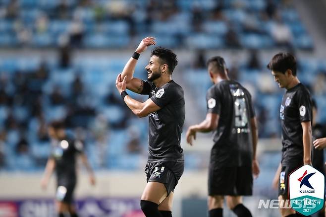 [서울=뉴시스] 대구 세징야가 역전골을 터트렸다. (사진=프로축구연맹 제공)