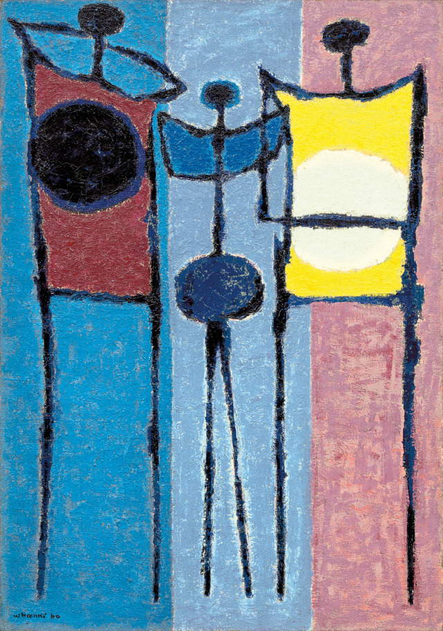 김환기의 1960년작 ‘무제’가 추정가 3억~5억원에 경매에 오른다. /사진제공=케이옥션