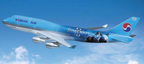 ‘스타크래프트2’ 속 등장인물이 래핑된 대한항공 여객기 모습. /대한항공 제공
