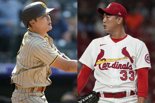 김하성과 김광현. ⓒ AP=뉴시스