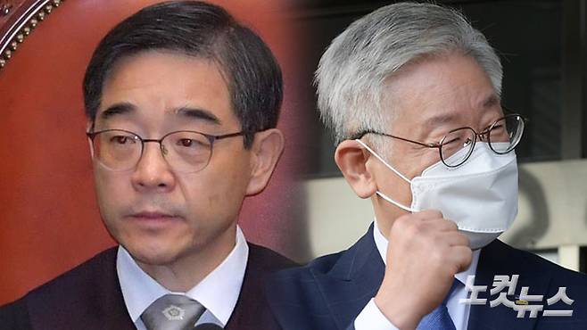 왼쪽부터 권순일 전 대법관, 이재명 경기도지사. 박종민·이한형 기자