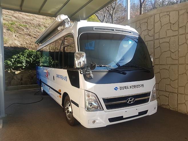 [안동=뉴시스] 대기오염 물질 이동측정차. (사진=경북도 제공) 2021.09.20 *재판매 및 DB 금지