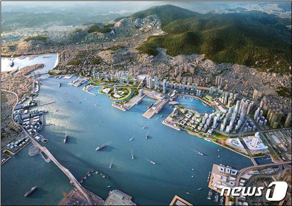 북항재개발 지역 조감도(부산시 제공) © 뉴스1