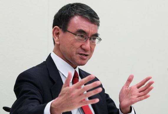 고노 다로 일본 행정개혁상 겸 코로나19 백신 담당상. 로이터 뉴스1