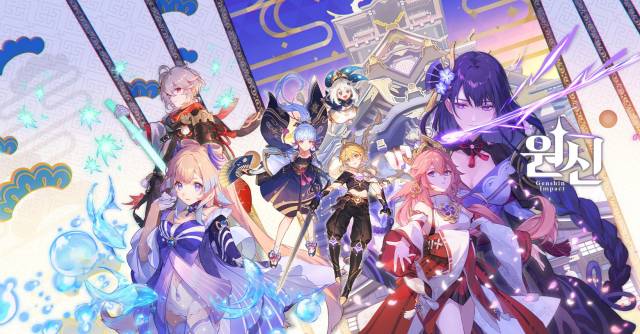 원신 2.1 버전 배너. 원신은 매력적인 캐릭터로 높은 매출을 올리는 데 성공하고 있다. /사진제공=미호요