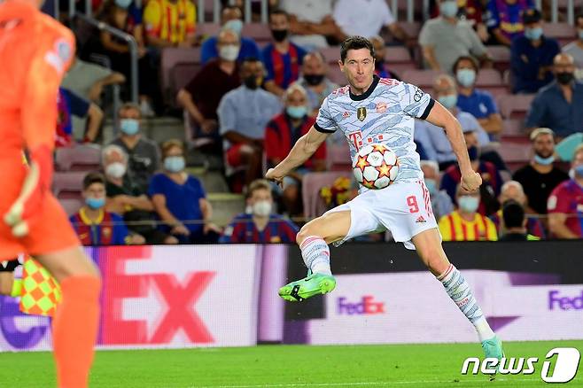 바이에른뮌헨 공격수 레반도프스키. © AFP=뉴스1