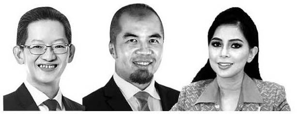왼쪽부터 데스몬드 테이 CEO, 누르 헬미 CEO, 레홍투이띠엔 CEO.