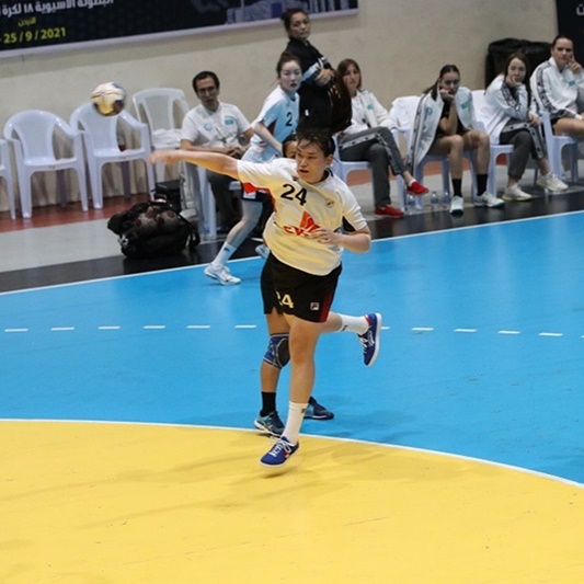 제18회 아시아여자선수권대회 대한민국과 카자흐스탄의 경기에서 김소라가 슛을 하고있다. 사진=아시아핸드볼연맹