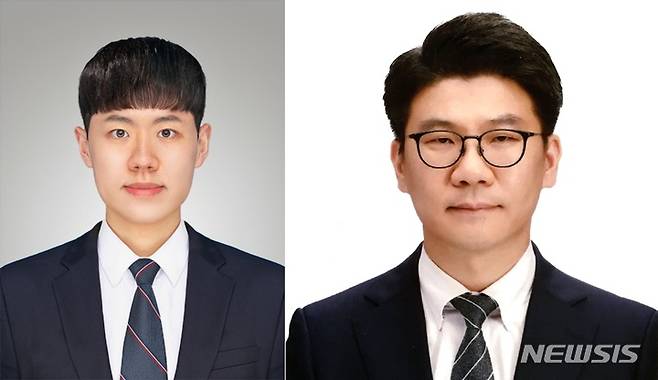 충북대 화학과 연성범(왼쪽)씨와 유태수 교수