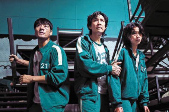 넷플릭스 오리지널 ‘오징어 게임’에 출연한 박해수, 이정재, 정호연. [사진 넷플릭스]