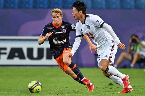생테티엔전에서 시즌 3호골을 넣은 보르도의 황의조. [AFP=연합뉴스]
