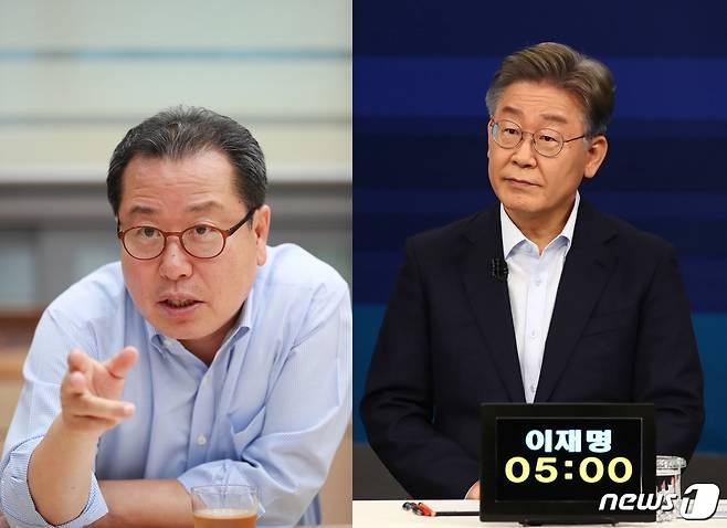 조광한 남양주시장(왼쪽), 이재명 경기도지사 © 뉴스1