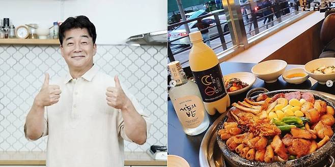 방송인 겸 요리연구가 백종원 대표(왼쪽), 낙원곱창 메뉴./사진=이동훈 기자, 낙원곱창 인스타그램