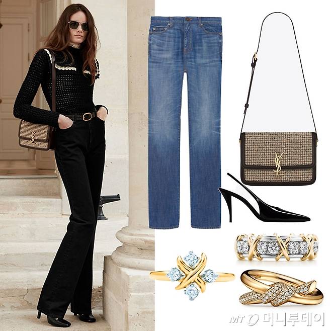 그룹 블랙핑크 로제 /사진=생로랑, 티파니앤코 /편집=마아라 기자