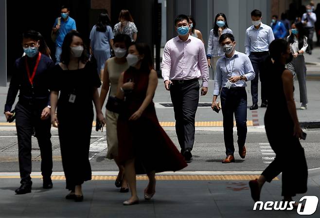 싱가포르에서 역대 최다 확진자가 발생했다. © 로이터=뉴스1 © News1 정윤영 기자