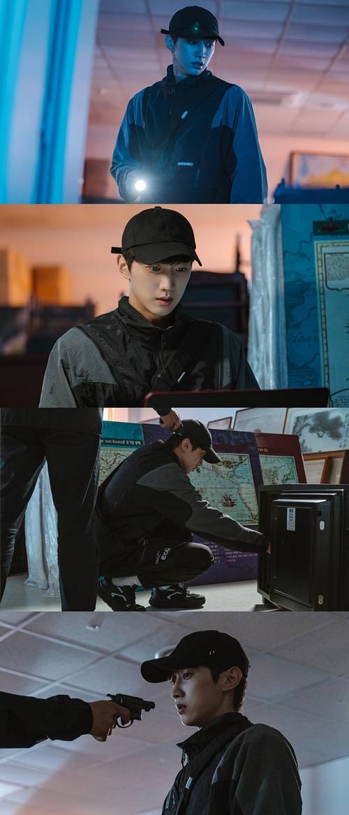 ‘경찰수업’ 진영이 생사의 갈림길에 선다. 사진=로고스 필름