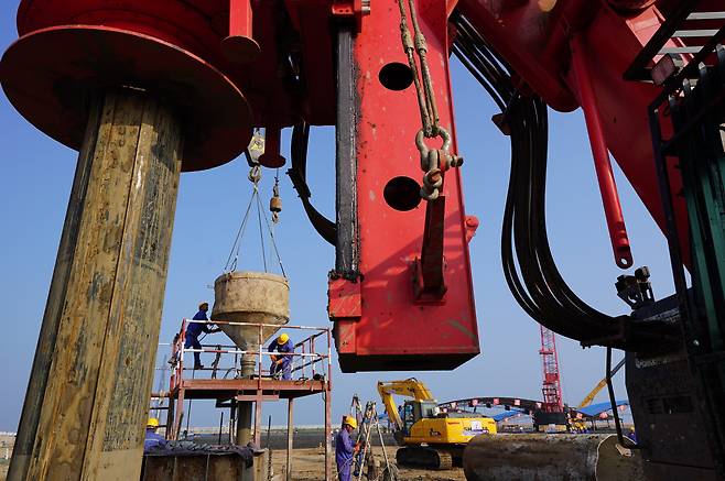 중국 허베이성에 위치한 LNG 프로젝트 건설 현장. /신화통신연합뉴스