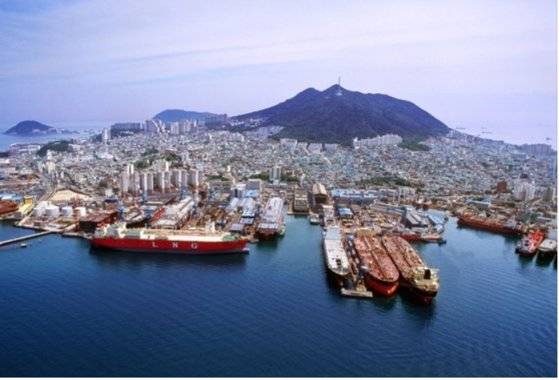 한진중공업 영도조선소 전경. [사진 한진중공업]