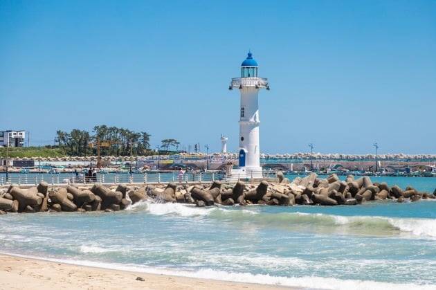 트레일 중 만날 수 있는 울주 나사리 해변 풍경