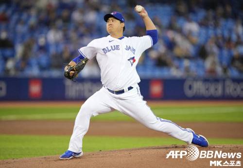 류현진은 전력을 다했으나 패전을 안았다. 사진(캐나다 토론토)=ⓒAFPBBNews = News1