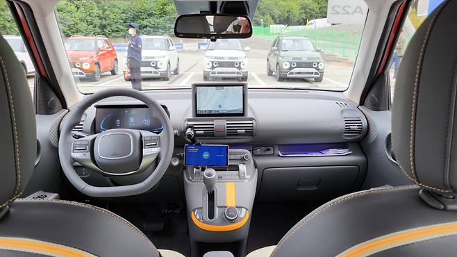 현대차 캐스퍼 1.0 터보 인스퍼레이션 트림 내부/사진=이강준 기자