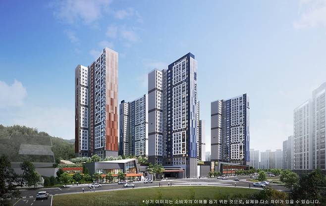 '더샵 진주피에르테' 투시도./사진=포스코건설 제공.