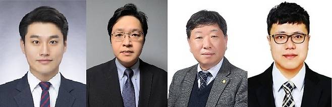 권욱봉 박사(왼쪽부터), 최성균 센터장, 류재웅 경북대 교수, 박송 디지스트 교수. 디지스트 제공
