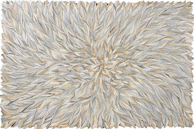 정두화 ‘숲 바람’(Forest-wind·2015), 나무에 책, 94×62㎝(사진=비트리갤러리)