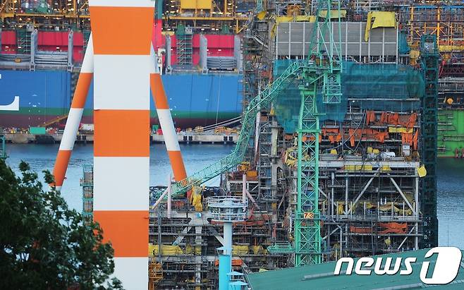 근로자 사망사고가 발생했던 경남 거제시 장평동 삼성중공업 거제조선소. 2017.5.1/뉴스1 © News1 여주연 기자