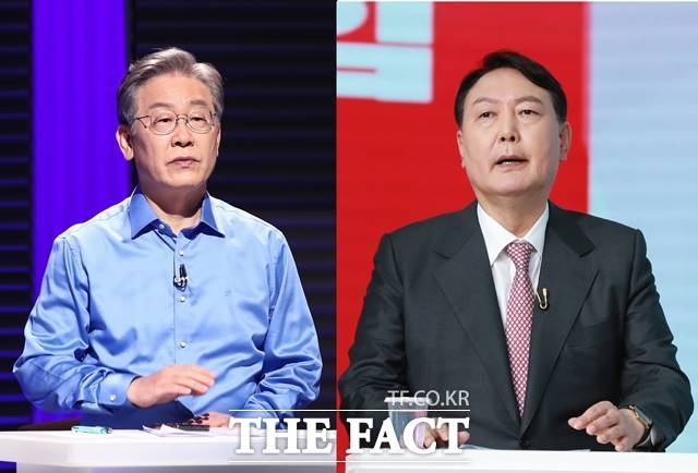 여야 유력 대선주자인 이재명 경기지사(왼쪽)과 윤석열 전 검찰총장./더팩트DB