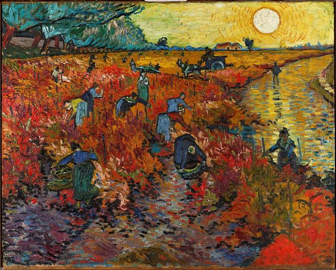빈센트 반 고흐(Vincent van Gogh)의 1888년 작품 아를의 붉은 포도밭
