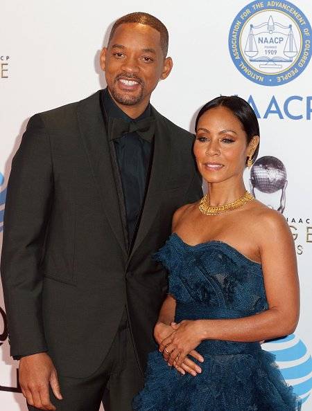 '윌 스미스, 제이다 핀켓 스미스 부부' / PASADENA, CA - FEBRUARY 05: Actors Will Smith (L) and Jada Pinkett Smith attend the 47th NAACP Image Awards presented by TV One at Pasadena Civic Auditorium on February 5, 2016 in Pasadena, California. (Photo by Imeh Akpanudosen/Getty Images for NAACP Image Awards)