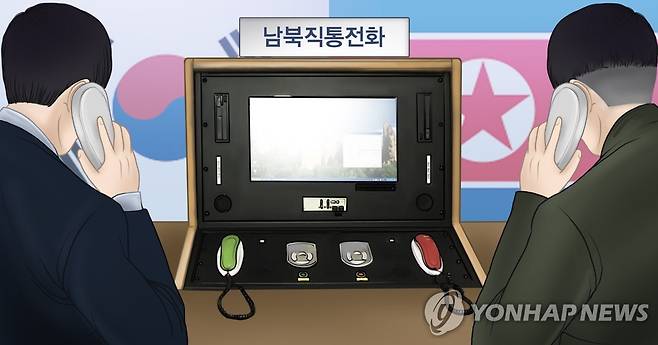 "10월 초부터 남북 통신연락선 복원할 의사" (PG) [박은주 제작] 사진합성·일러스트