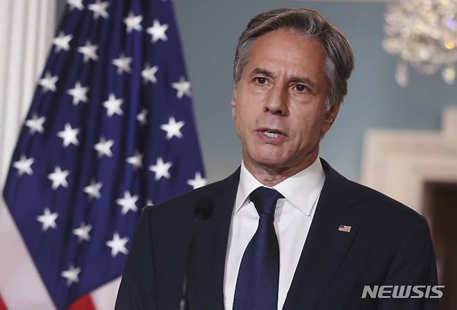 [워싱턴=AP/뉴시스]토니 블링컨 미국 국무장관.