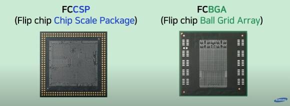 FC-CSP와 FC-BGA 기판 [사진=삼성전기 ]